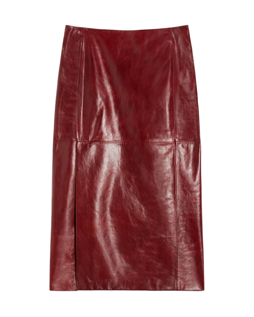 Sportmax Red Comma Straight Hem Skirt