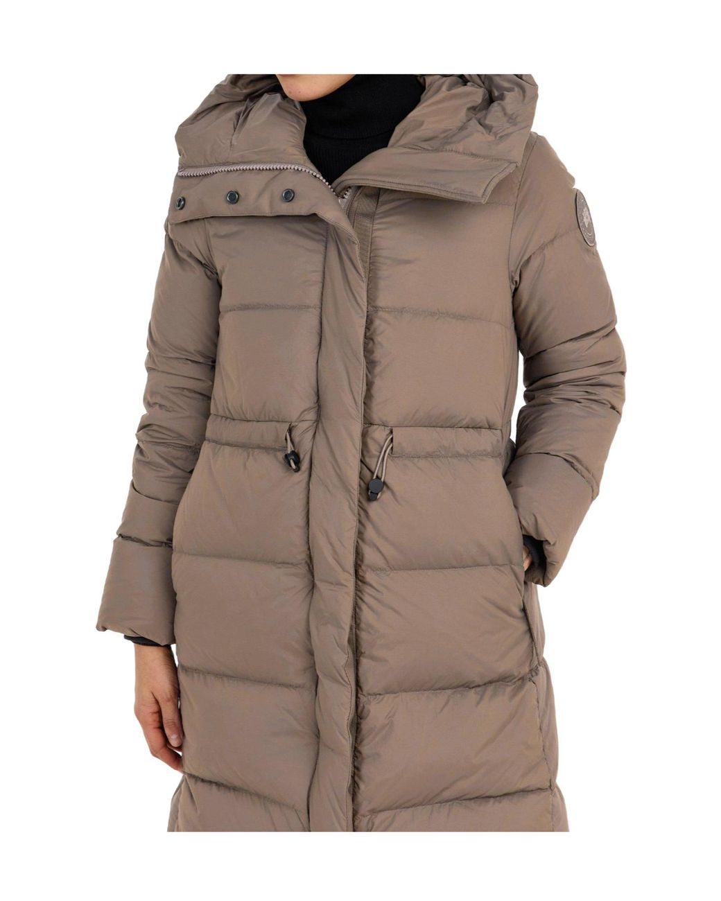 Canada Goose Brown Long Hooded Padded Coat