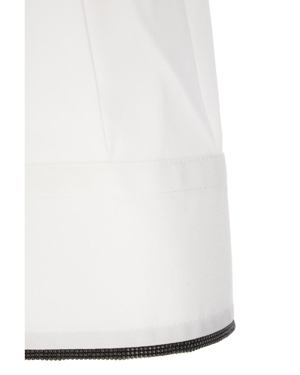 Brunello Cucinelli White Spread-Collared Buttoned Shirt