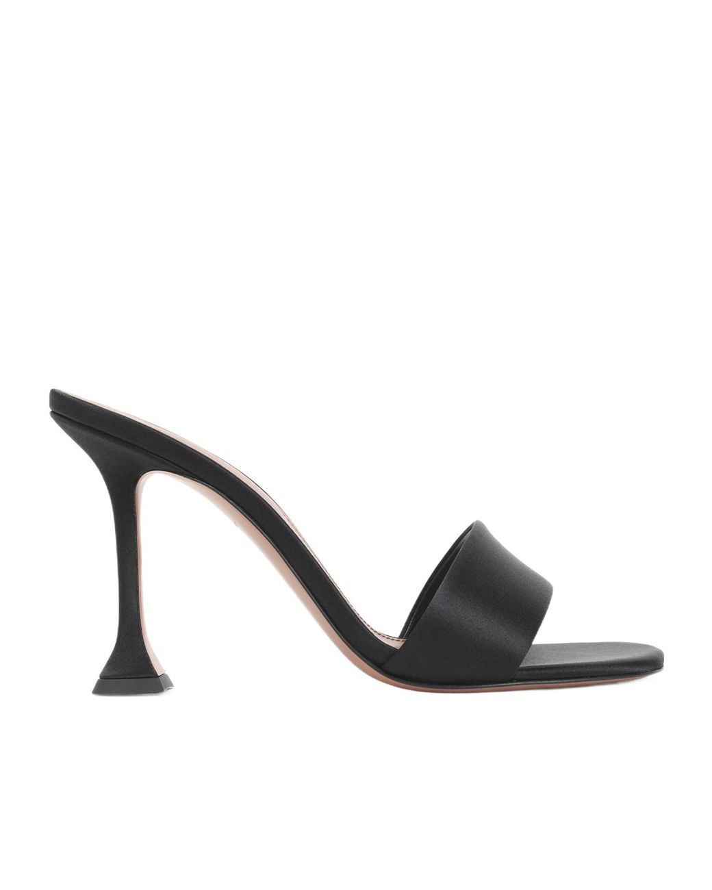 AMINA MUADDI Black Open-Toe High-Heeled Sandals