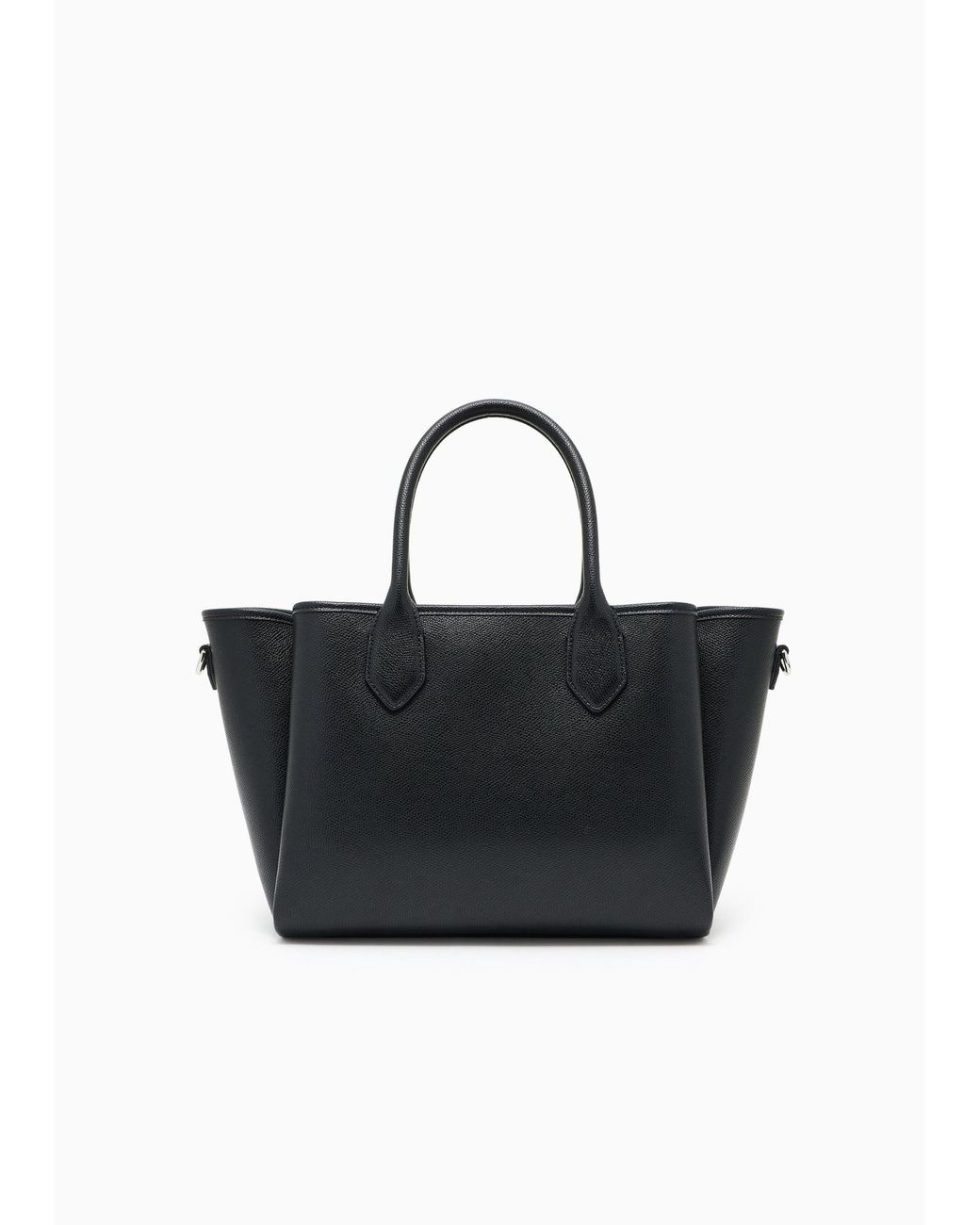Emporio Armani Black Logo Patch Tote Bag