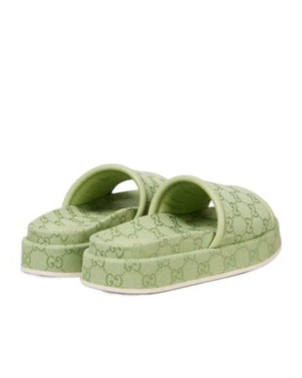 Gucci Green Clarice Slides