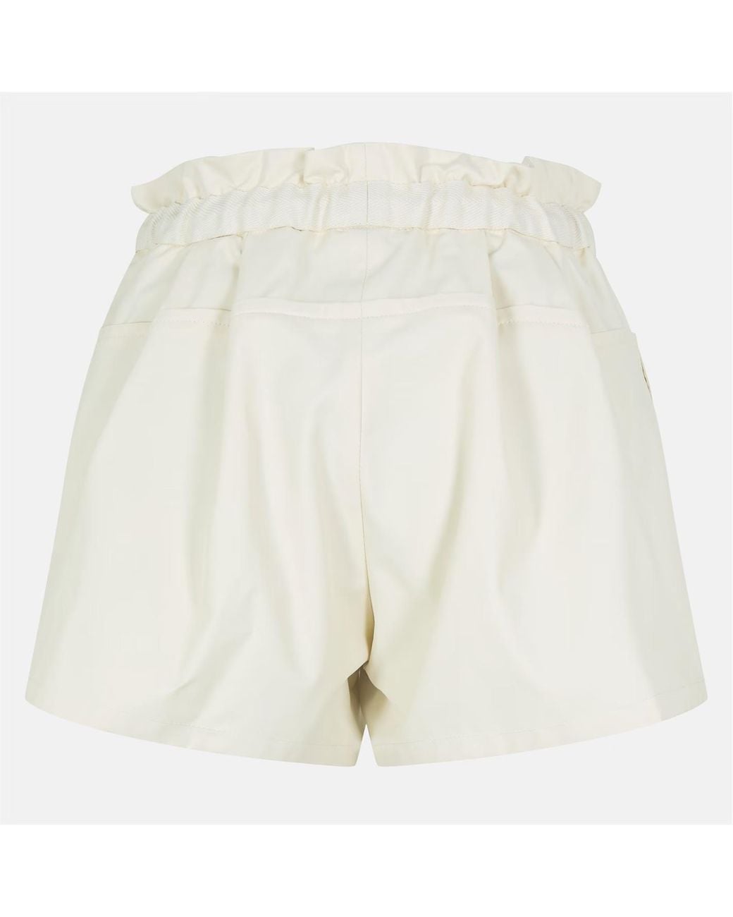 Moncler White Elastic Waist Shorts
