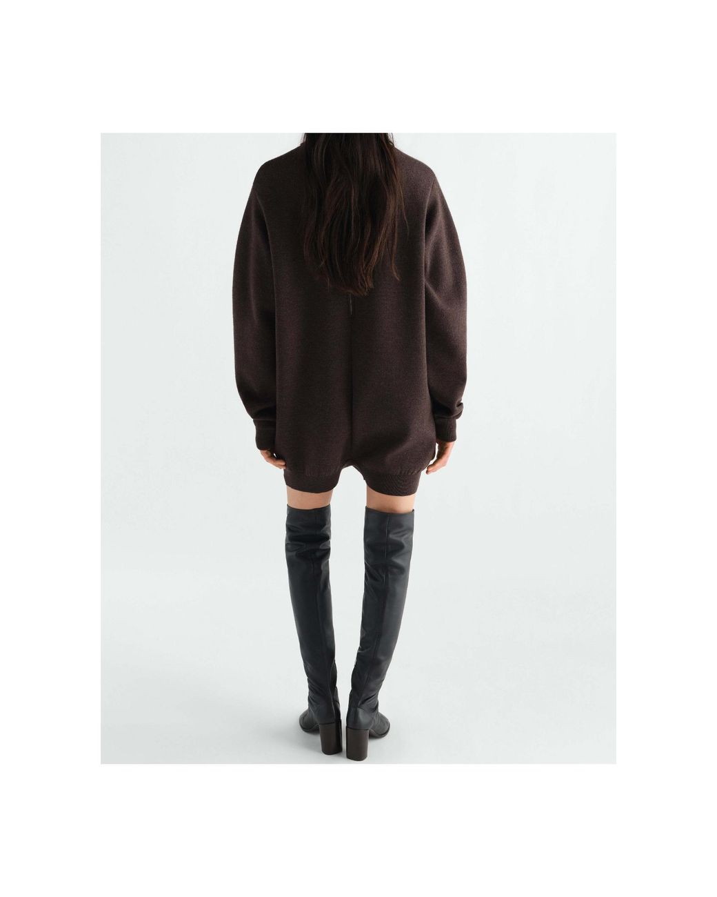 Lemaire Brown Relaxed Crewneck Jumpsuit