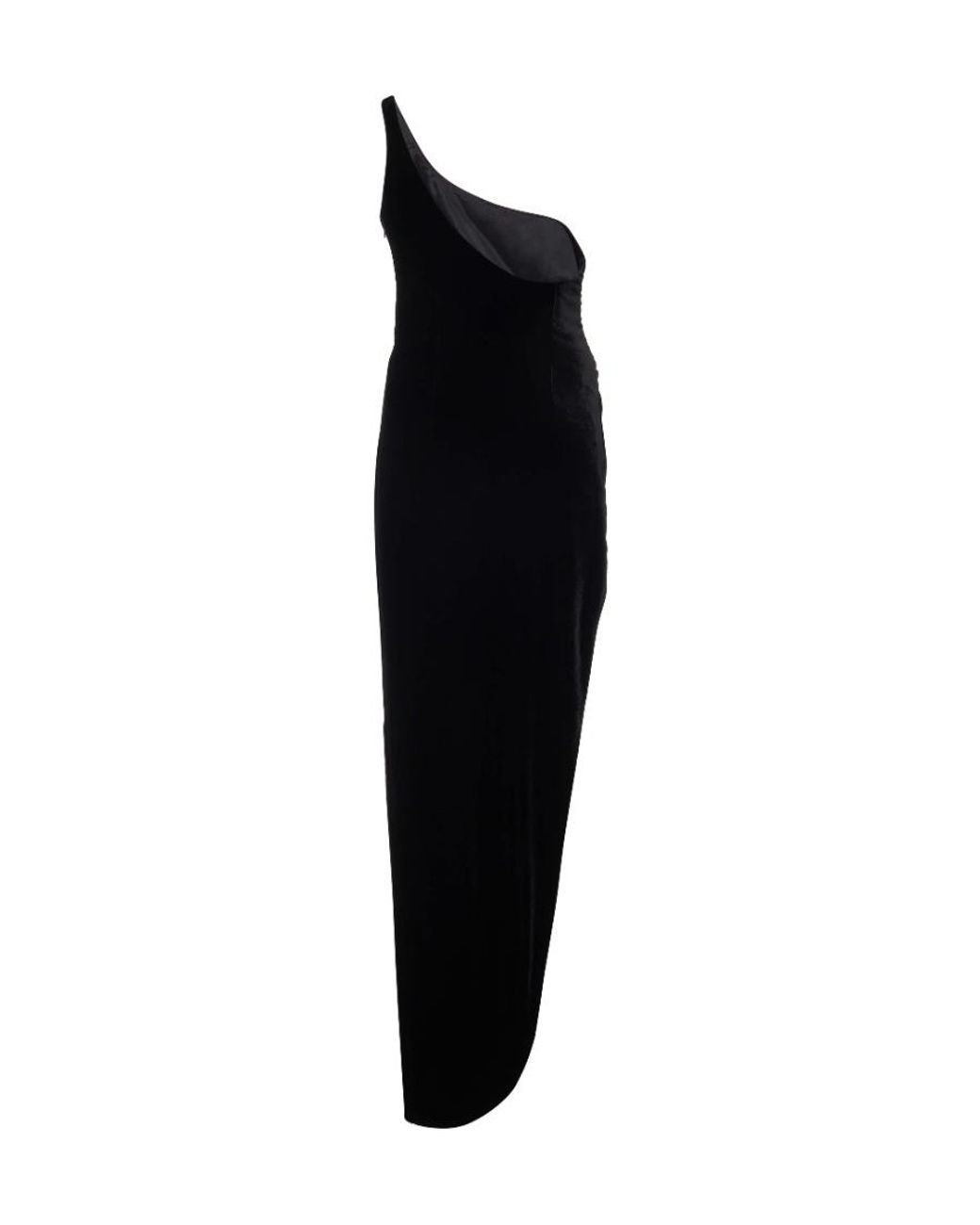 Alessandra Rich Black One-Shoulder Dress