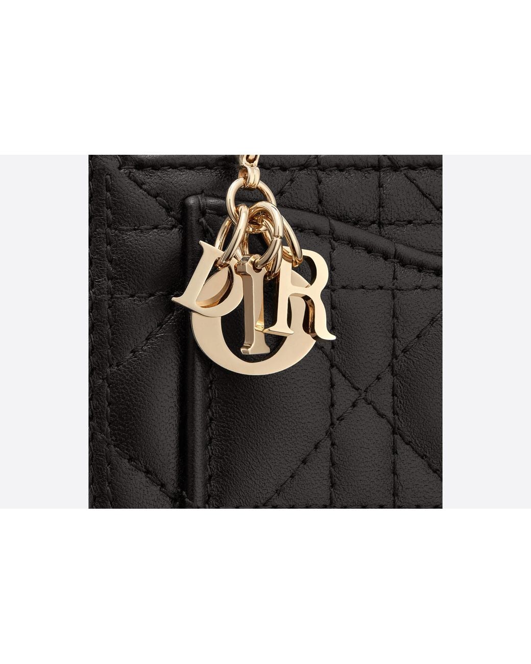 Dior Black Lady Compact Zipped Card Holder