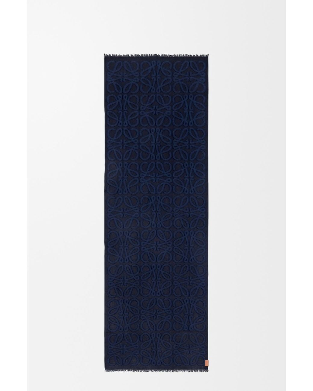 Loewe Blue Anagram Pattern Scarf