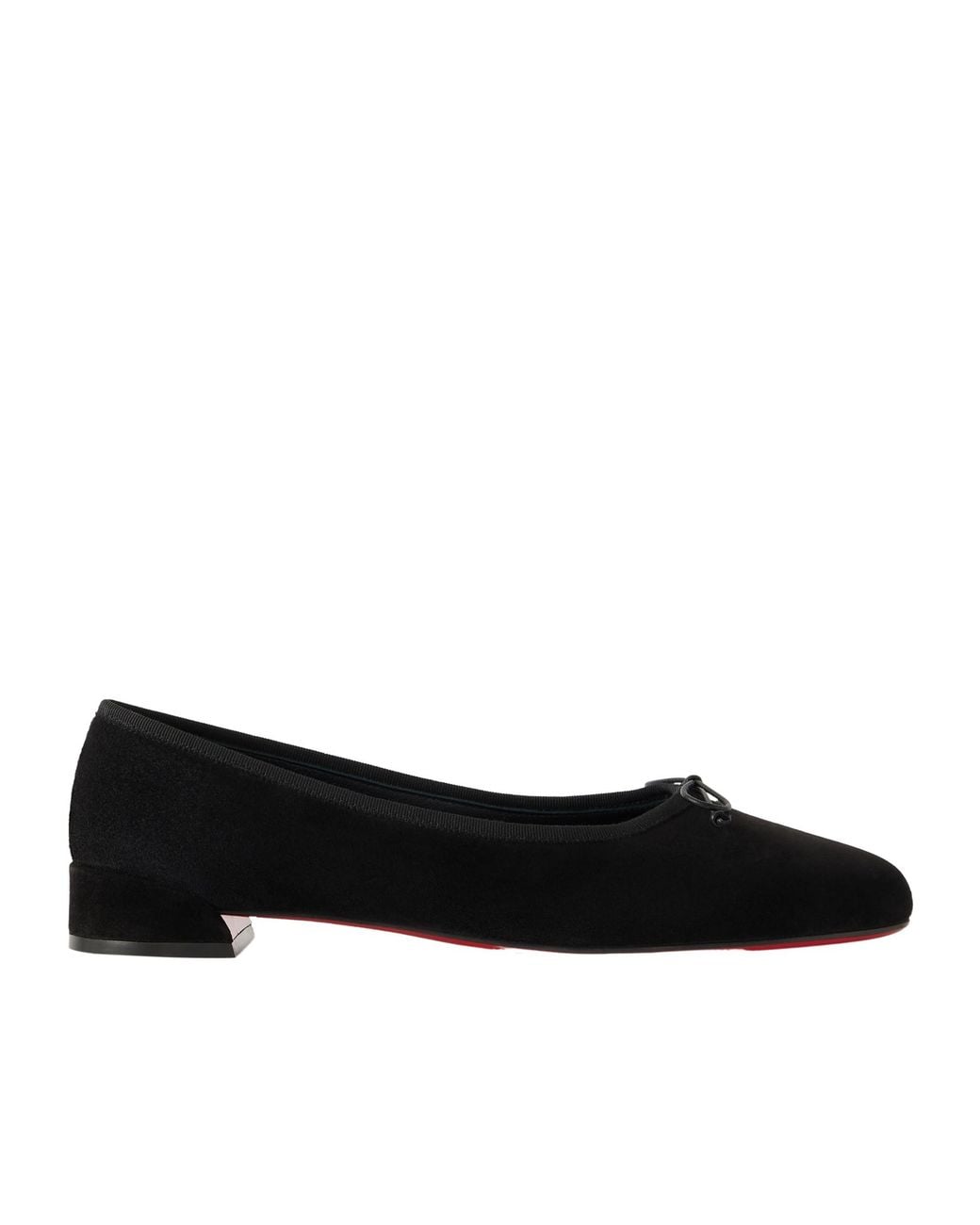 Christian Louboutin Black Suede Ballet Flats