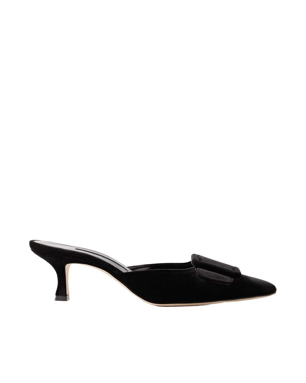 Manolo Blahnik Black Pointed High-Heeled Sandals