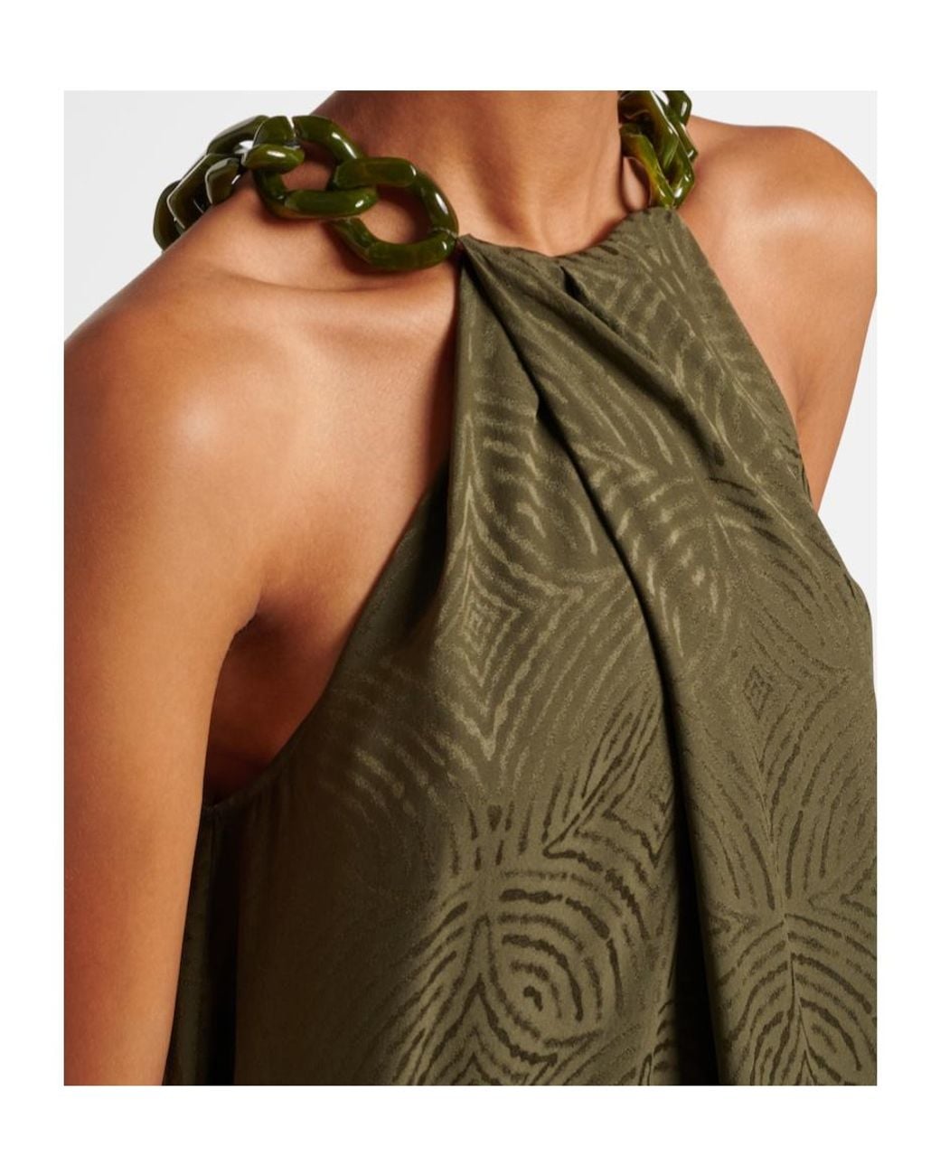 Joseph Green Parc Printed Silk Maxi Dress