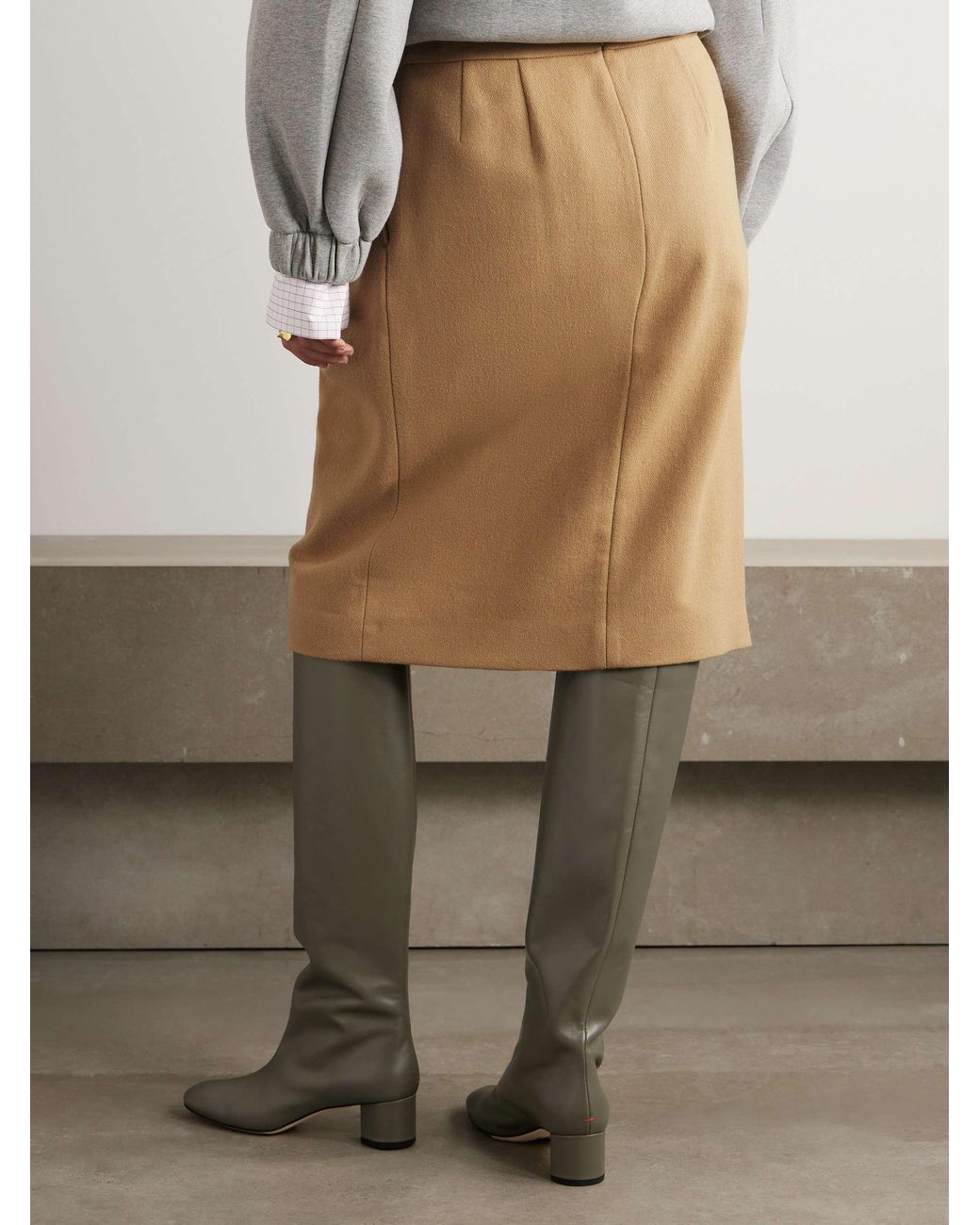 Dries Van Noten Natural Wrap Effect Skirt