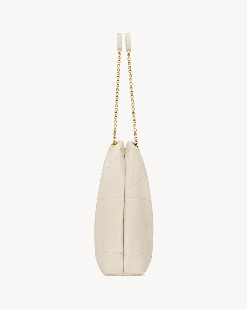 Saint Laurent Natural Jamie Logo Plaque Large Shoulder Bag