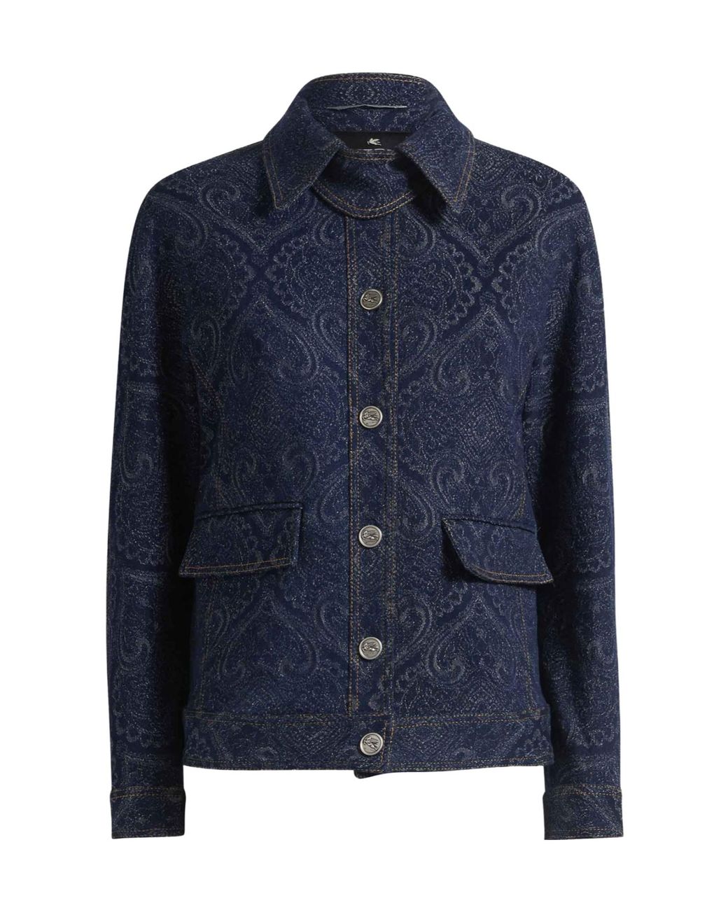 Etro Blue Denim Jacquard Jacket