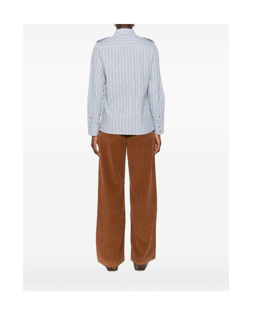Céline Blue Long-Sleeved Shirt