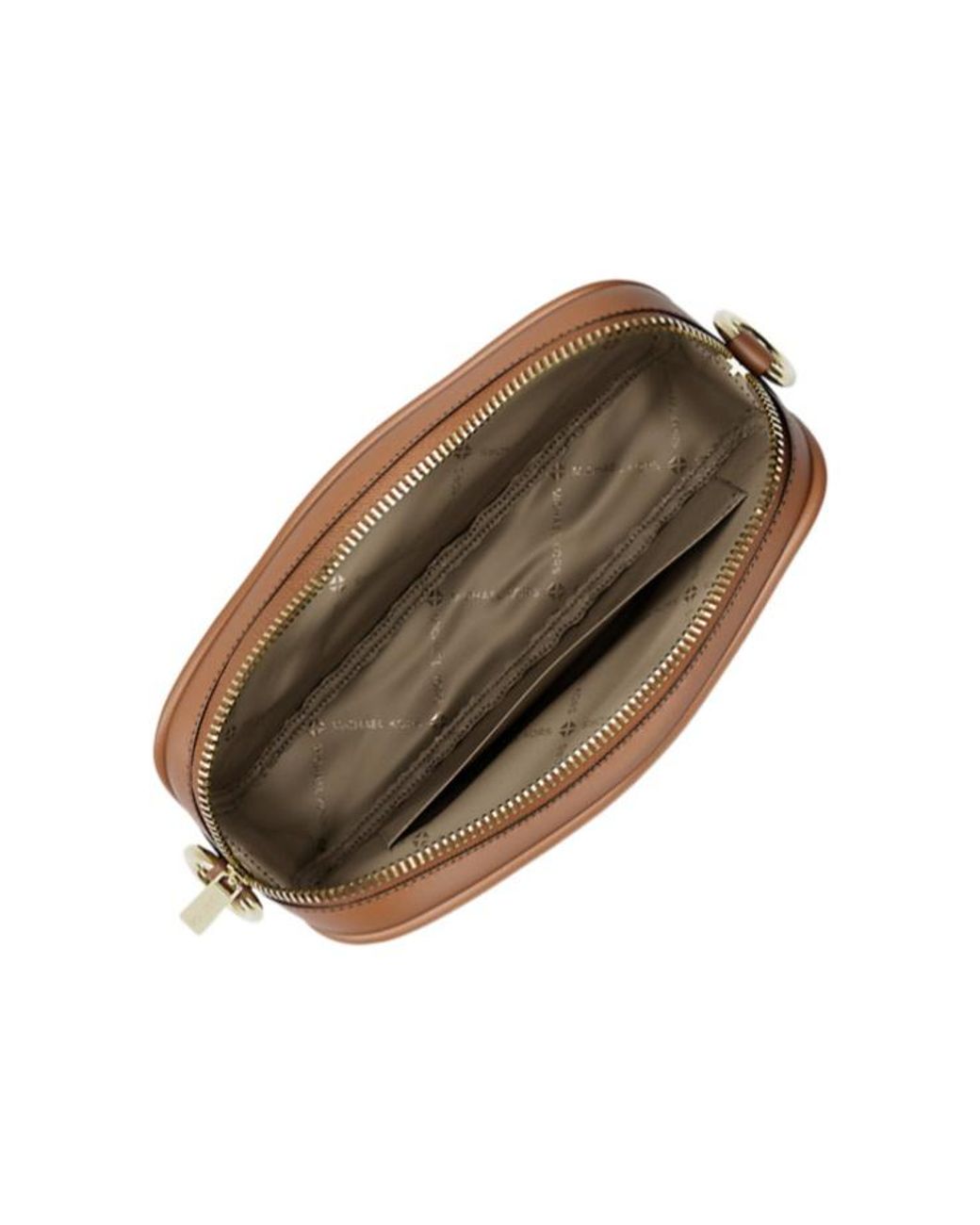 Michael Kors Brown Jet Set Small Signature Logo Camera Crossbody Bag
