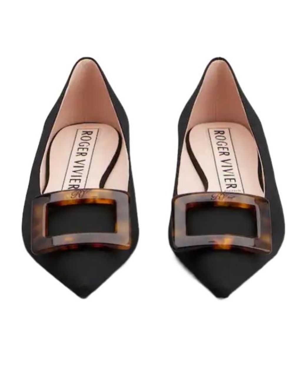 Roger Vivier Black Pointed Toe Flat Shoes