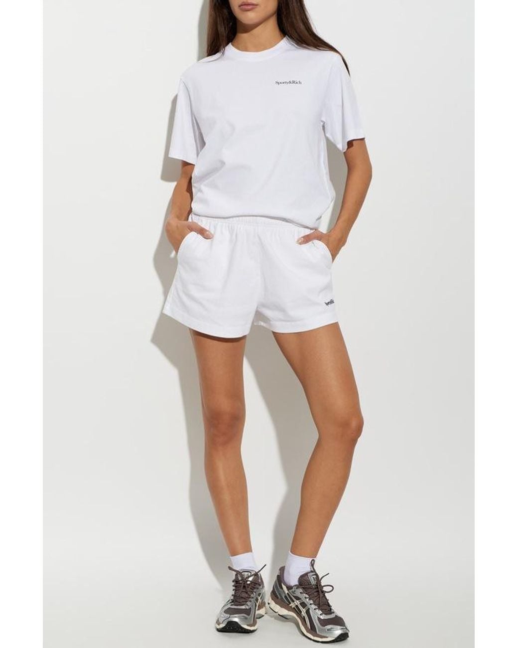 Sporty & Rich White Athletic Shorts