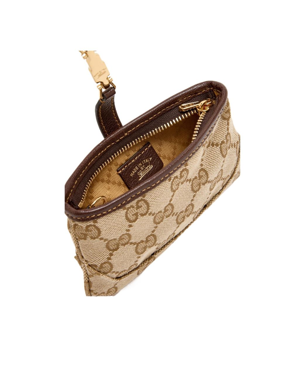 Gucci Natural Jackie Zip Key Pouch