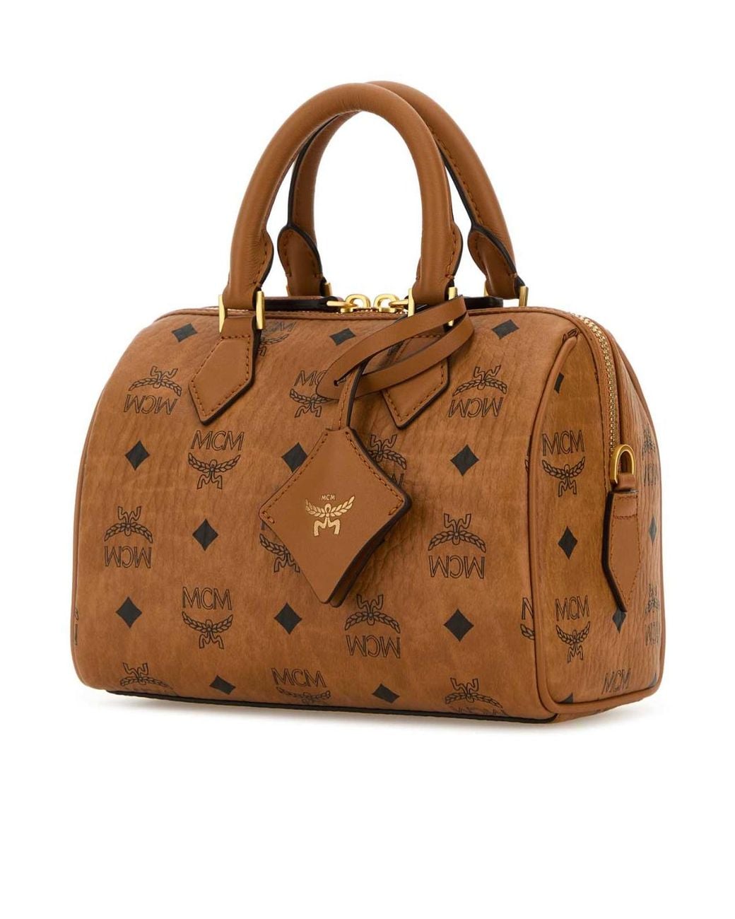 MCM Brown Ella Boston Bag
