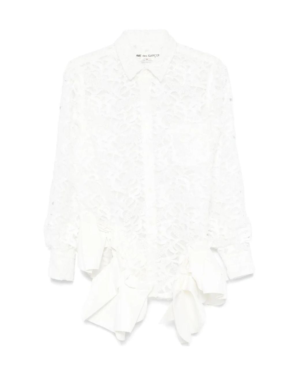Comme des Garçons White Guipure-Lace Shirt