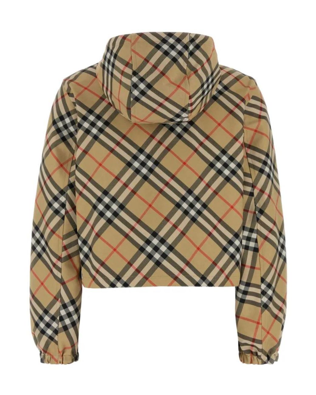 Burberry Metallic Ekd Checked Hooded Reversible Jacket
