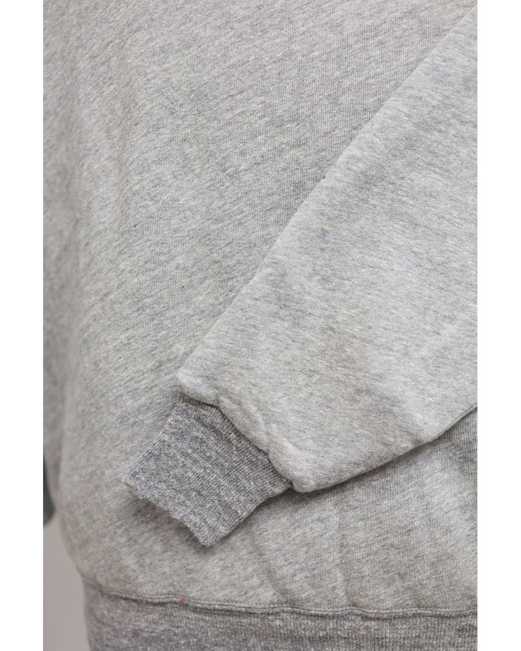 A.PRESSE Gray Retro Lightweight Reversible Sweatshirt for men