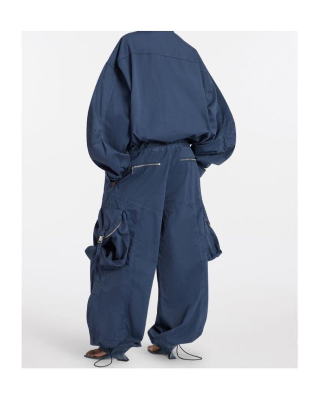 The Attico Blue The Washed Bomber Jacket