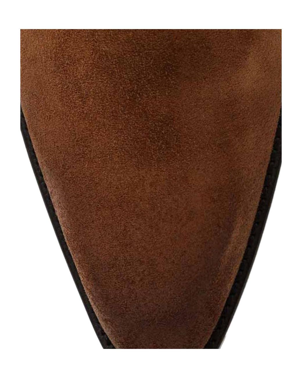Paris Texas Brown Slip On Ankle Boots