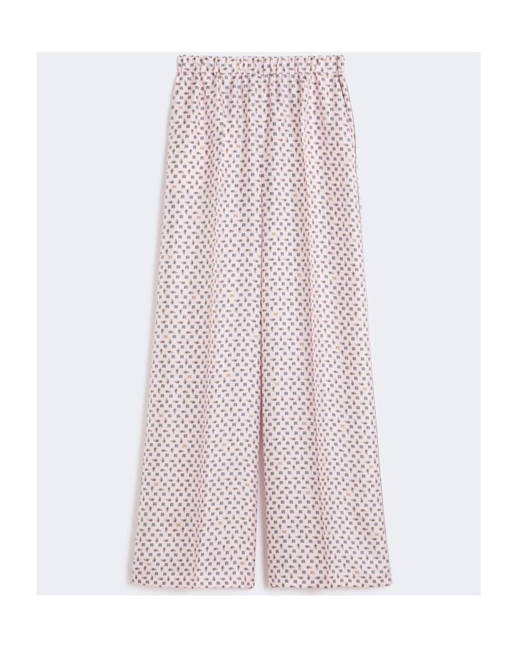 Max Mara Pink Vischio All-Over Printed Trousers
