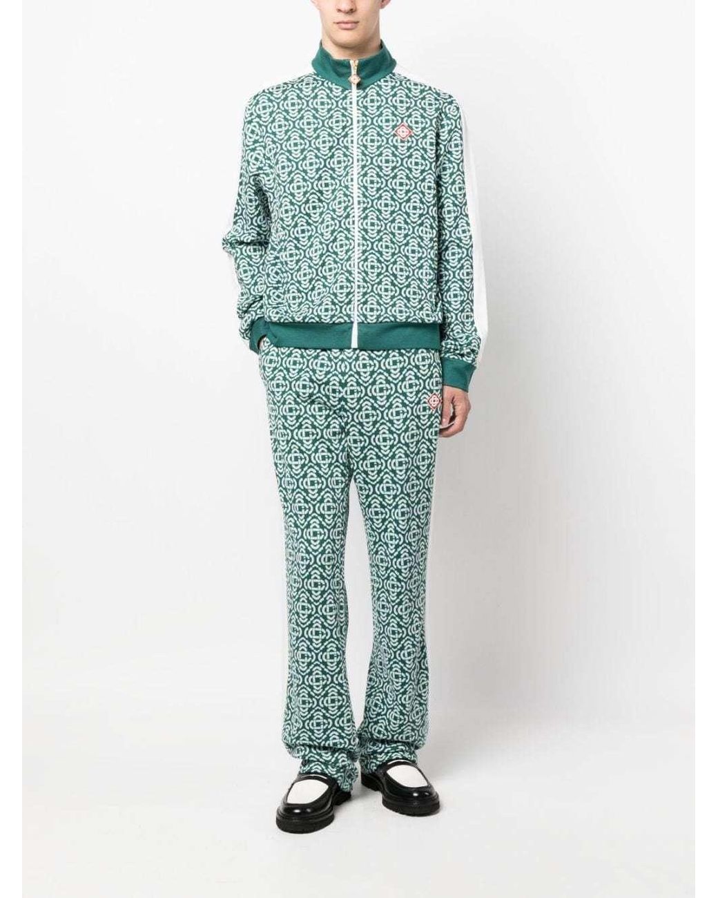 Casablanca Green Logo Casual Pants for men