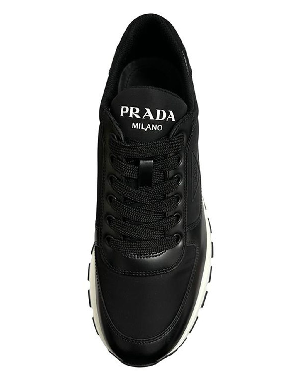 Prada Black Round-Toe Sneakers for men