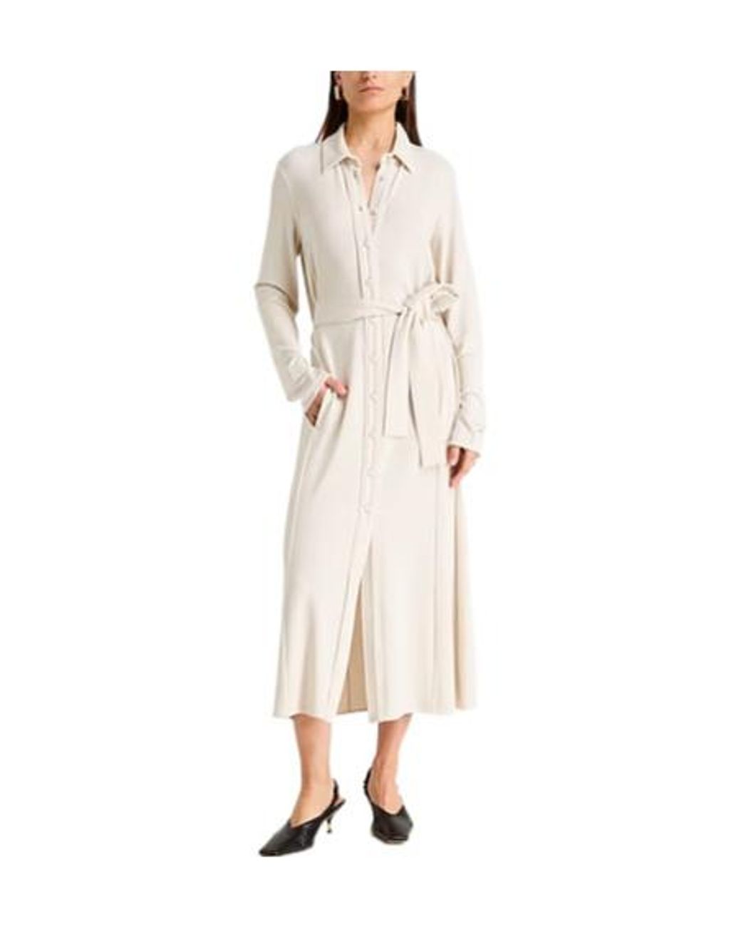 Max Mara White Fitted Shirt Dress