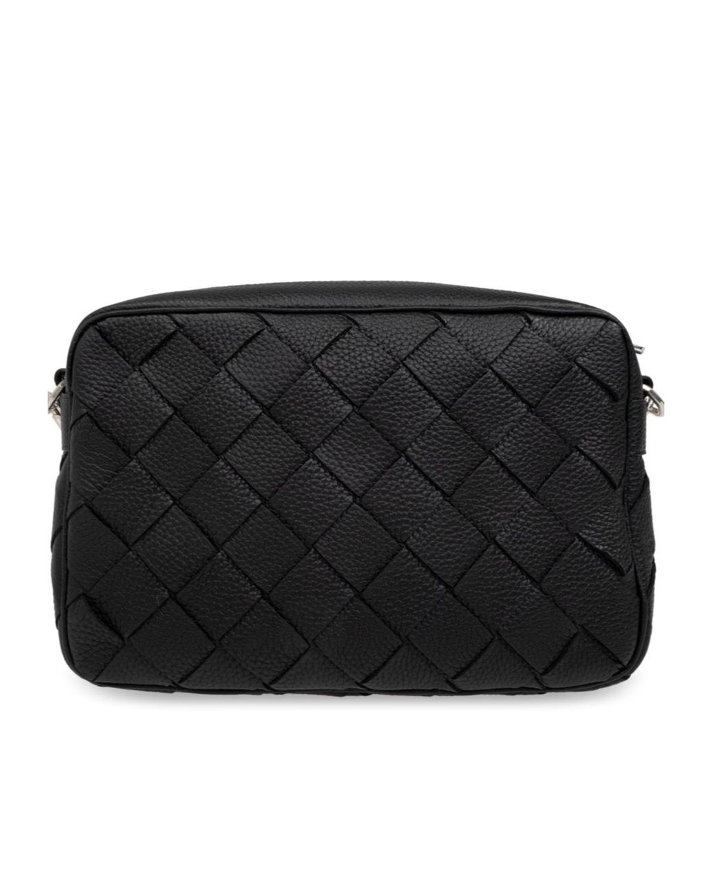 Bottega Veneta Black Intrecciato Medium Shoulder Bag for men