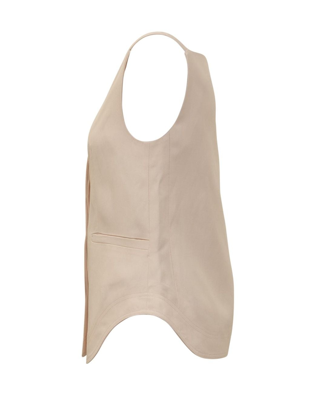 Loulou de Saison Natural Twill Square-Neck Top