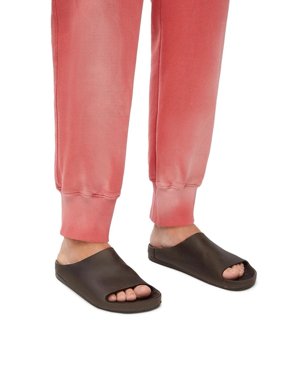 Loewe Brown Open Toe Slip-On Slides for men