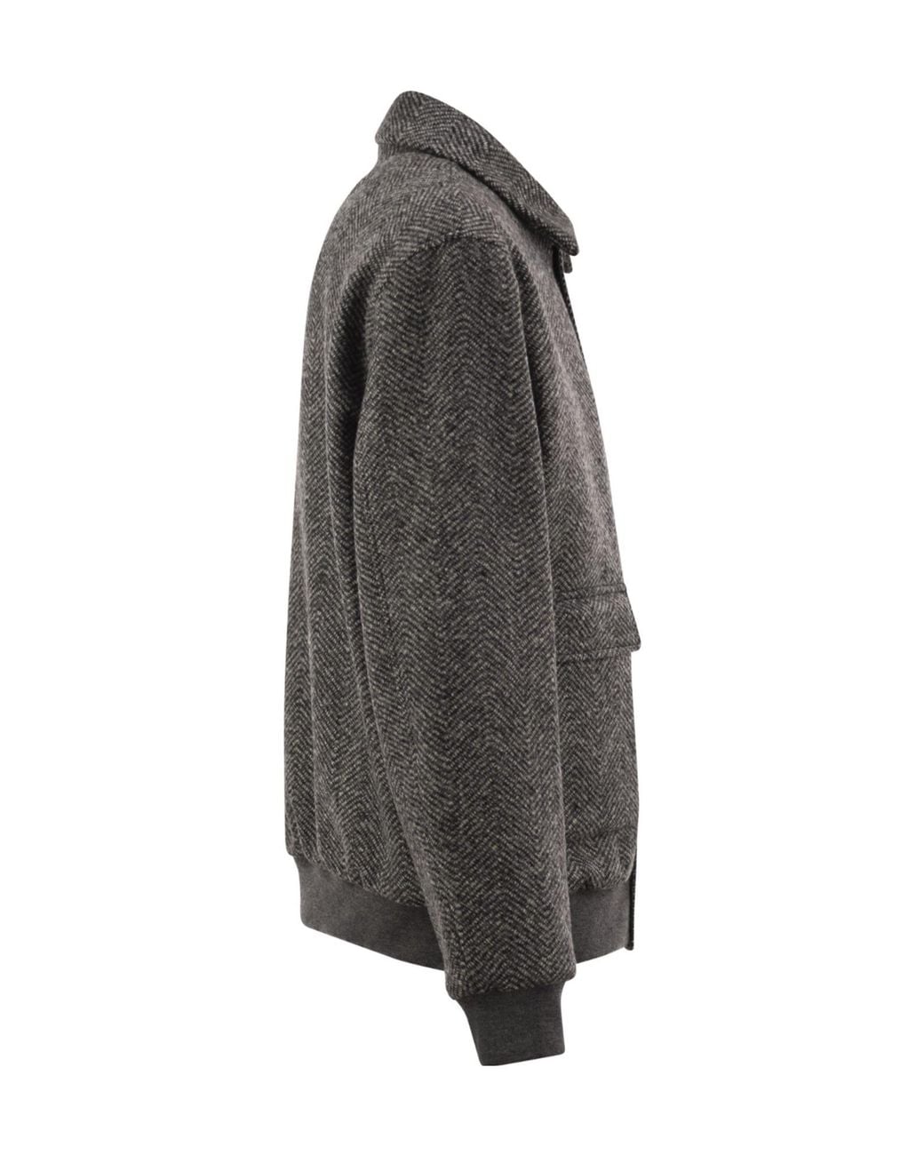 Herno Gray Long-Sleeve Casual Jacket for men