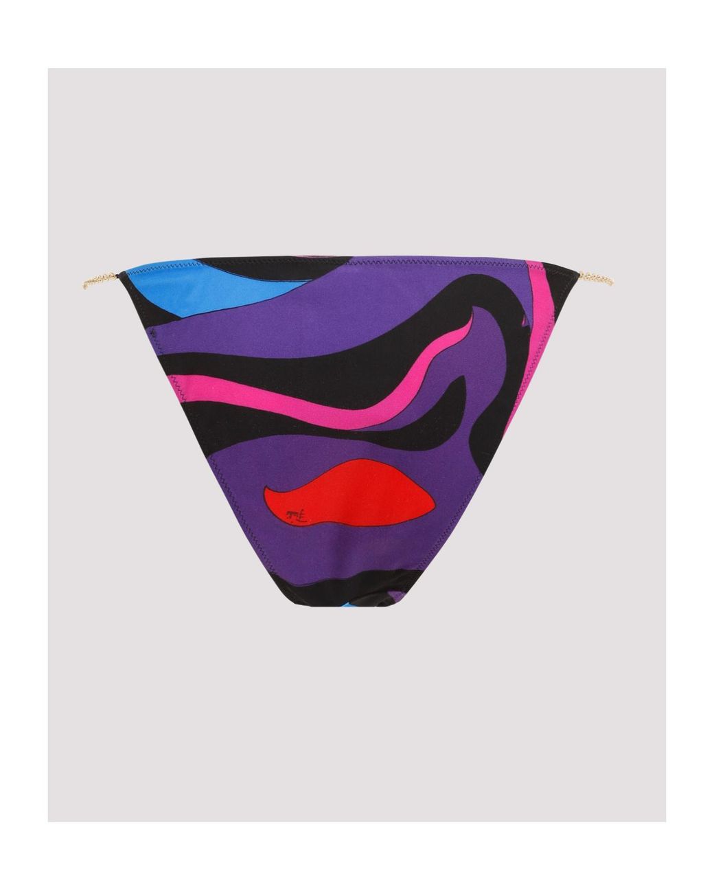 Emilio Pucci Blue Marmo-Print Bikini Bottoms