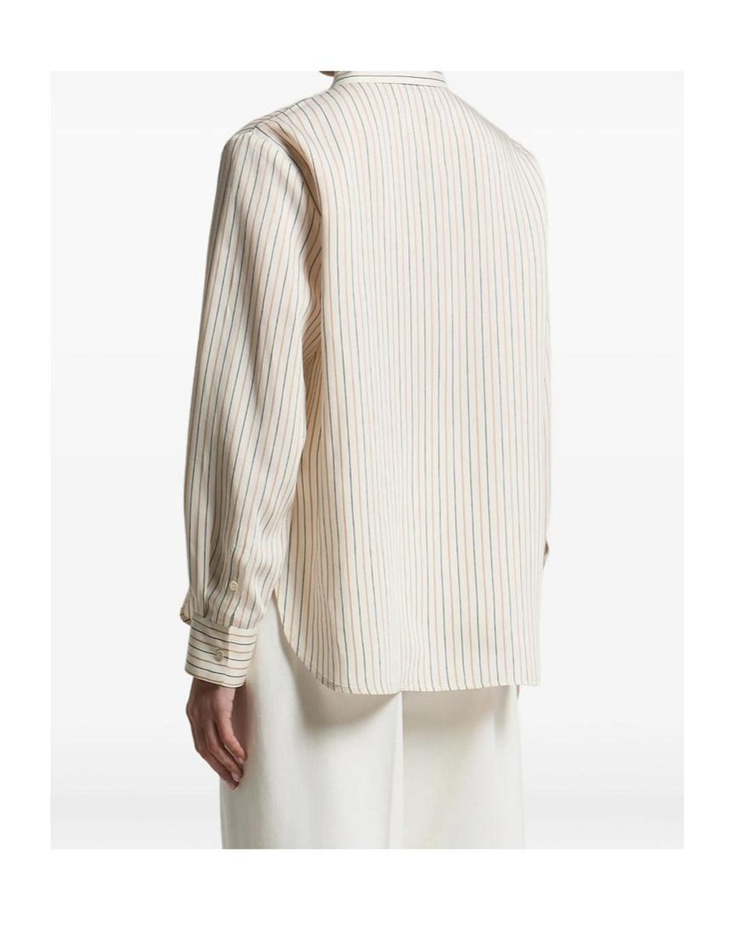 Peserico White Striped Shirt