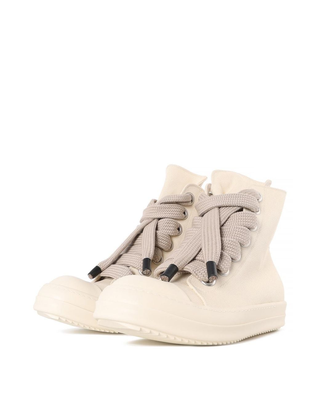 Rick Owens Natural Lace-Up High-Top Casual Shoes for men