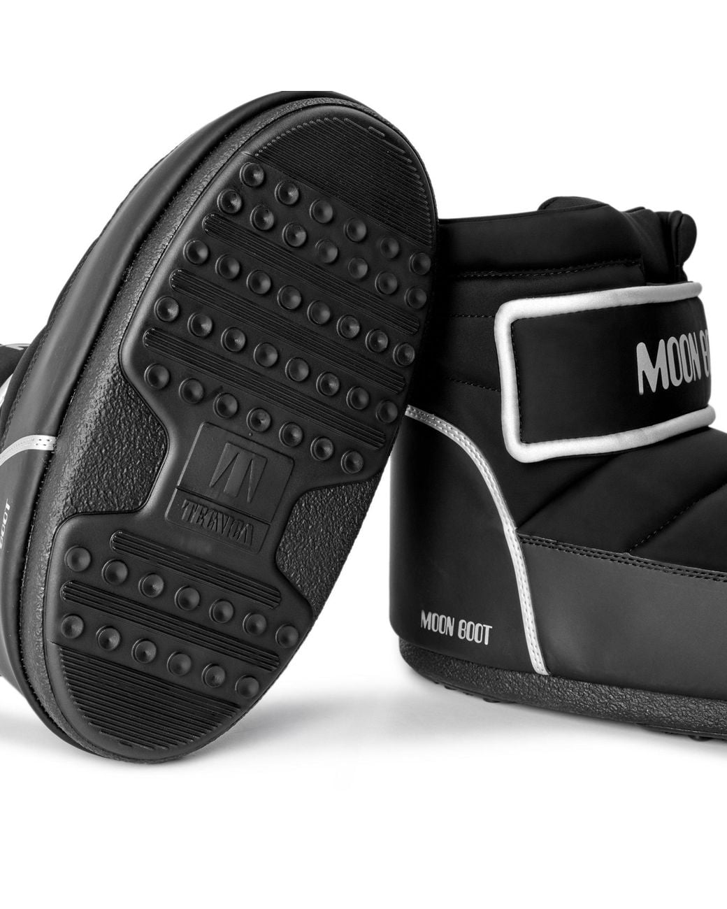 Moon Boot Black Tall Drawstring Snow Boot for men