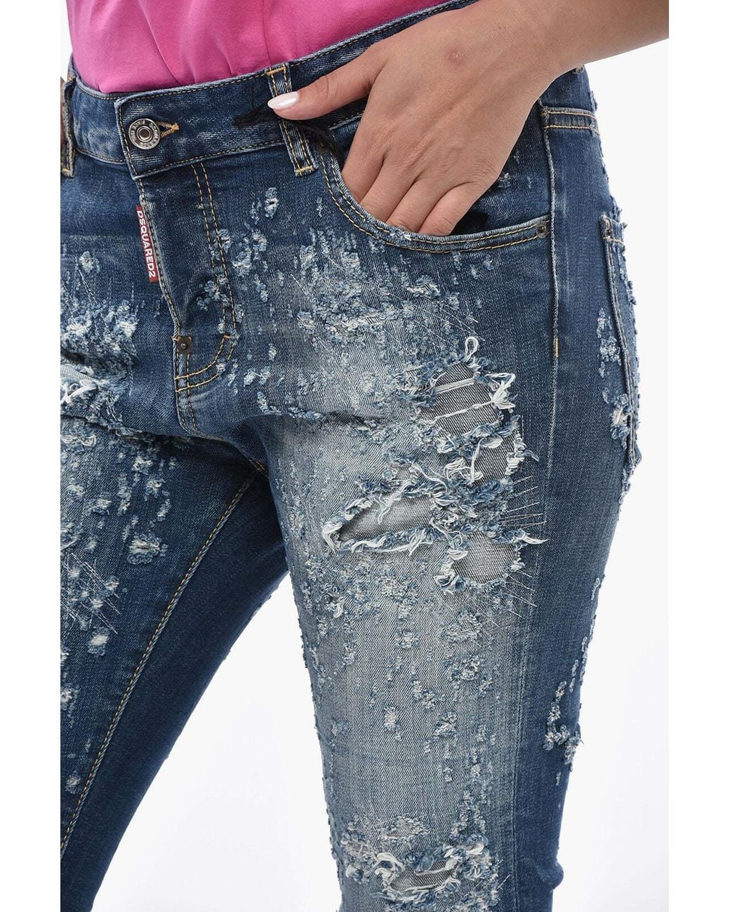 DSquared² Blue Cool Girl Narrow-Hem Jeans