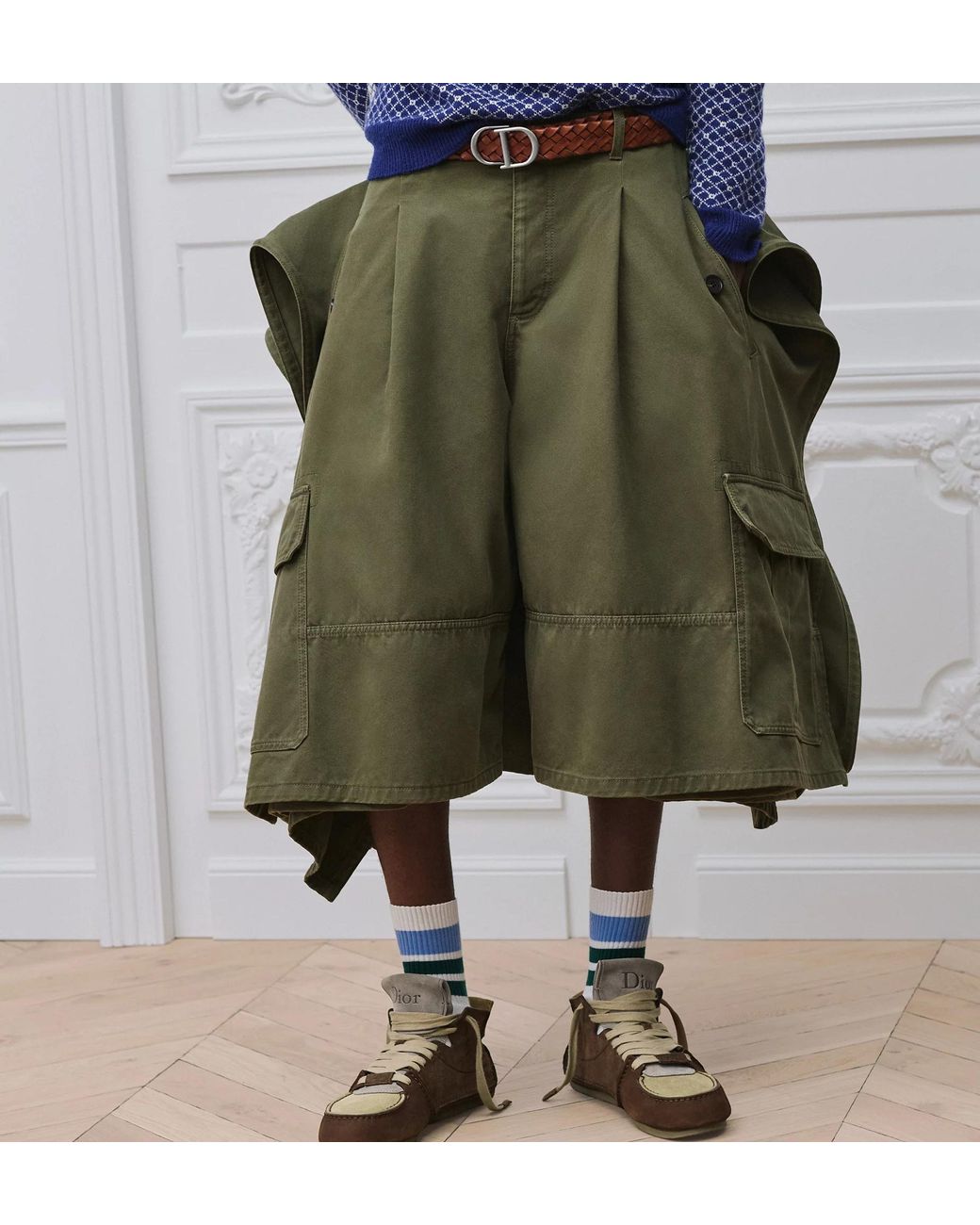 Dior Green Delft Bermuda Shorts for men