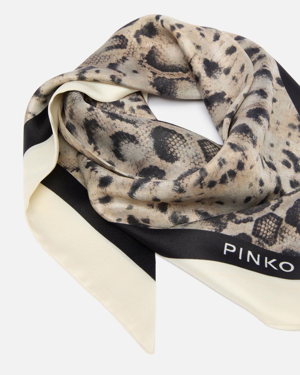 Pinko Natural Animal-Print Scarf