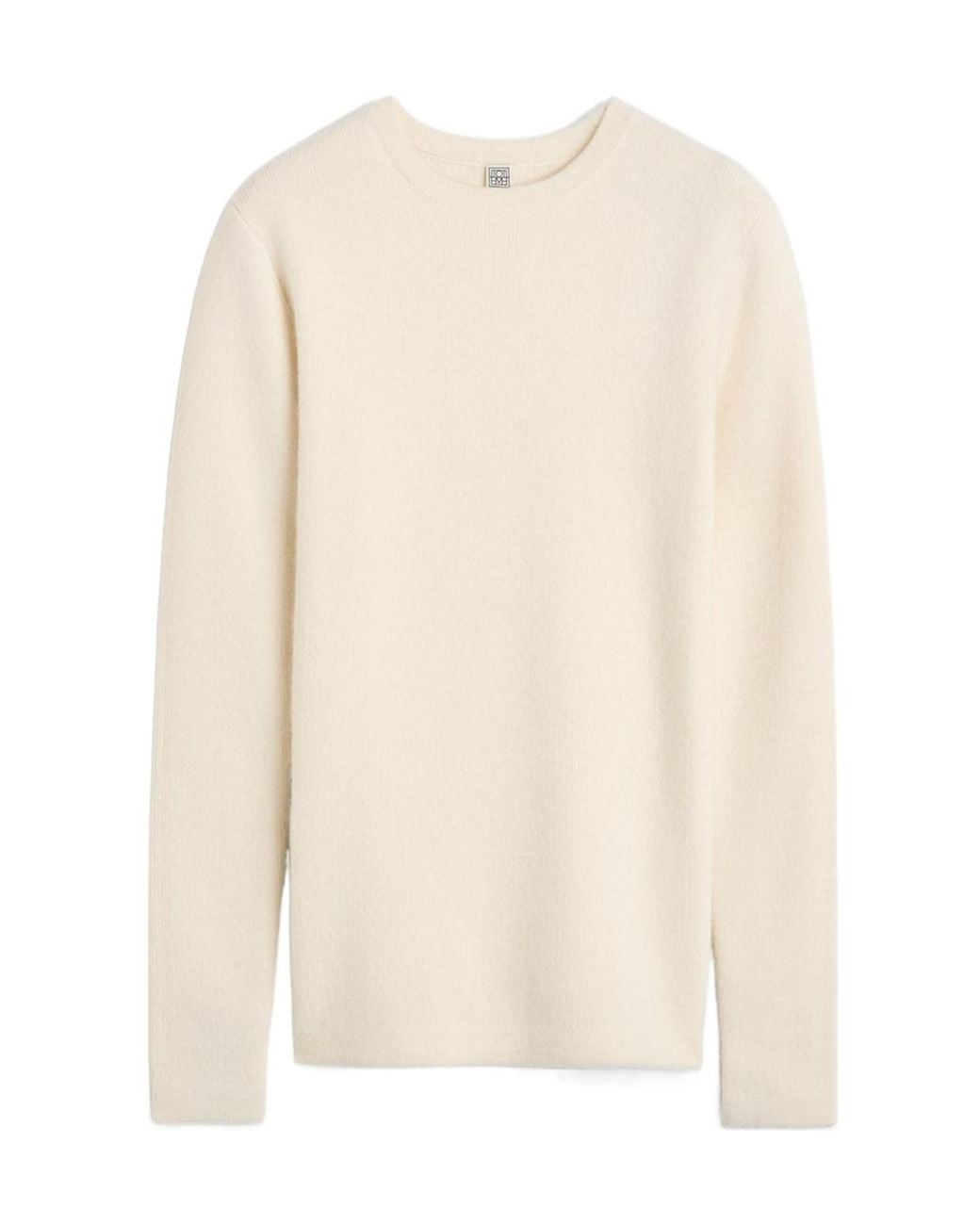 Totême White Crew-Neck Sweater