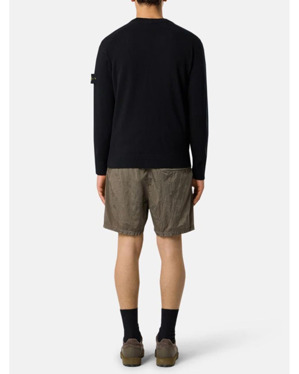 Stone Island Black V-Neck Button-Up Cardigan for men