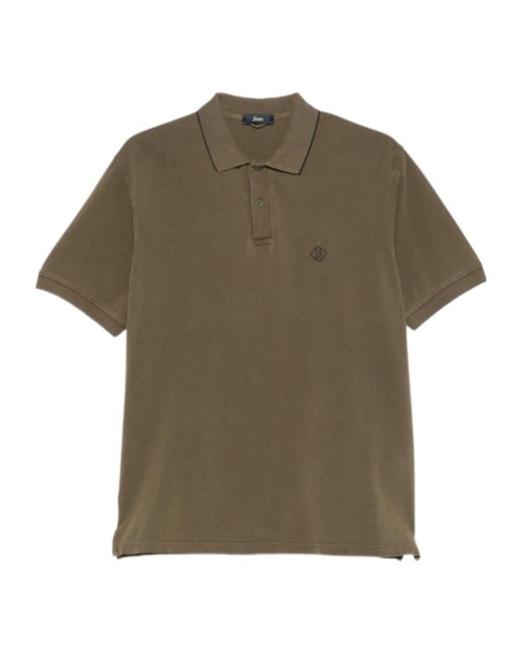 Herno Green Logo-Embroidered Polo Shirt for men