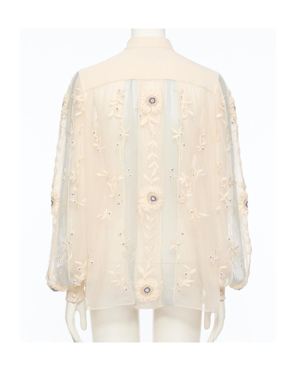 Valentino White Collared Long-Sleeved Shirt
