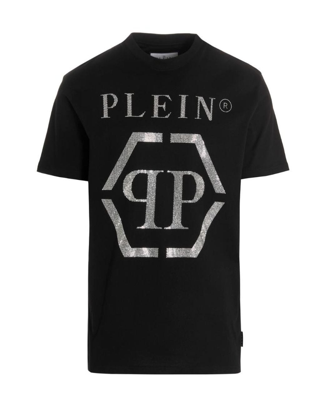 Philipp Plein Black Logo Printed Short-Sleeved T-Shirt for men