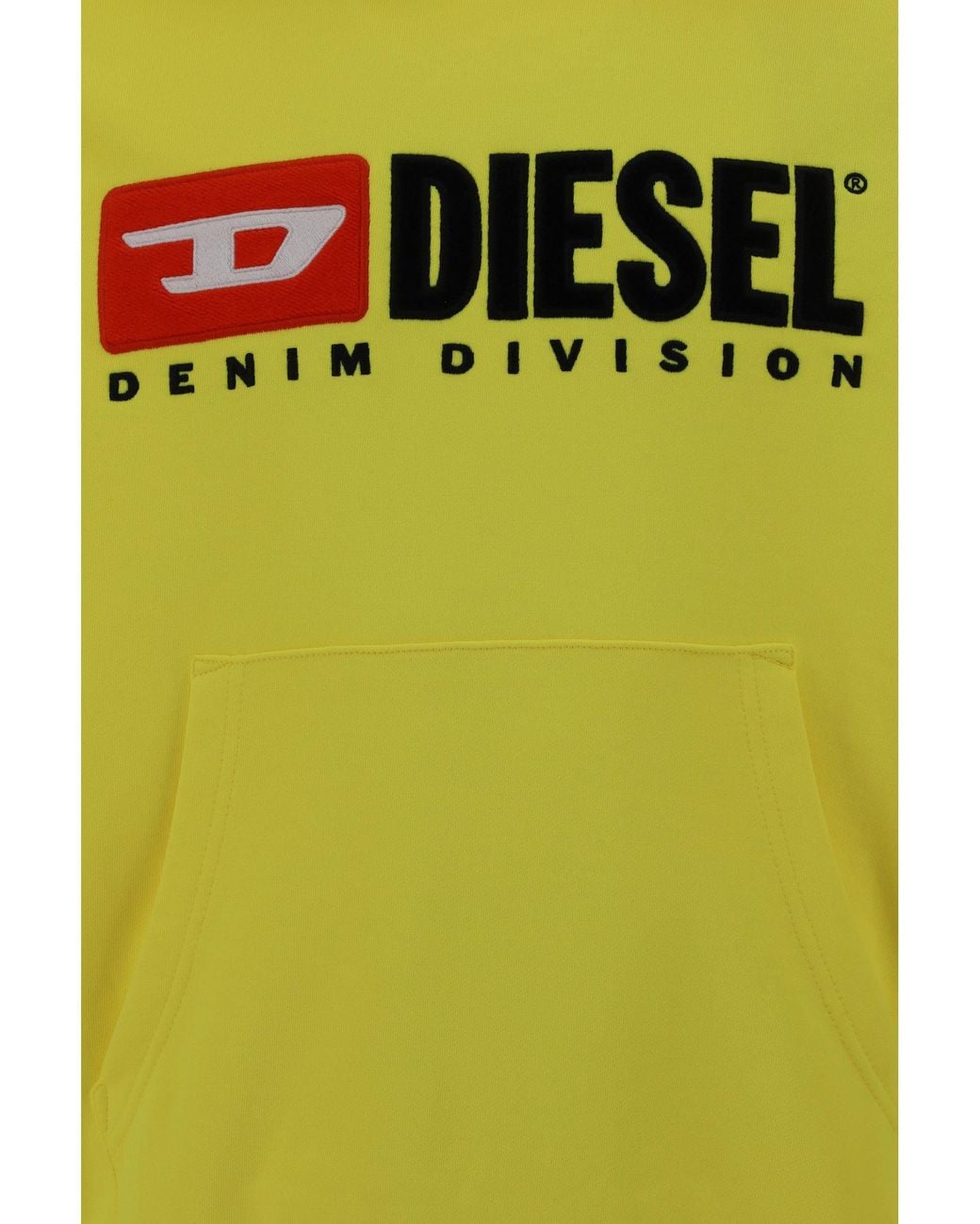 DIESEL Yellow Logo-Print Drawstring Hoodie for men