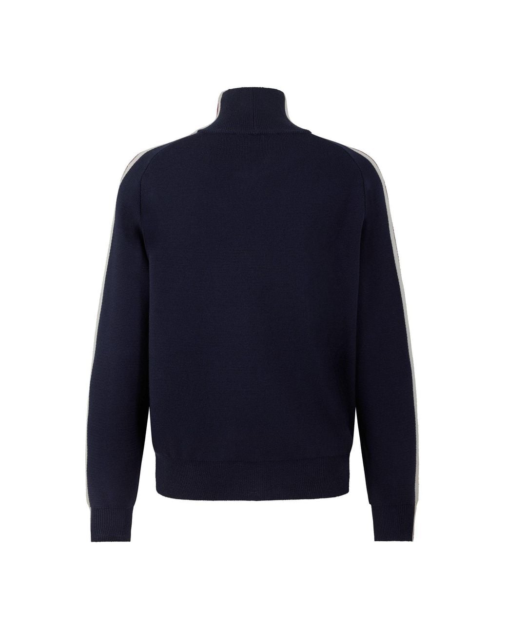 DSquared² Blue Stand-Collar Full-Zip Knitted Coat for men